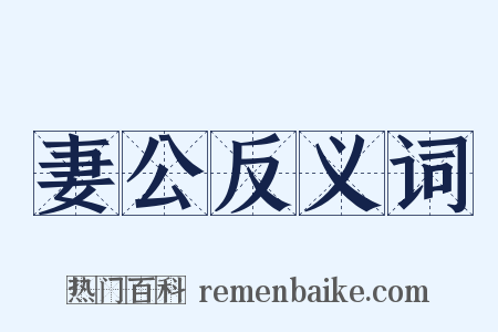 妻公反义词是什么意思的图片